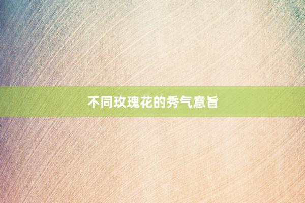 不同玫瑰花的秀气意旨